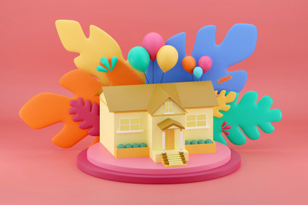 3D open house conceptの写真素材