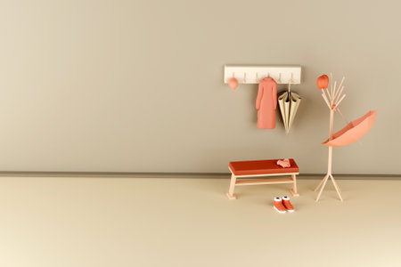 3D minimalist interior designの写真素材