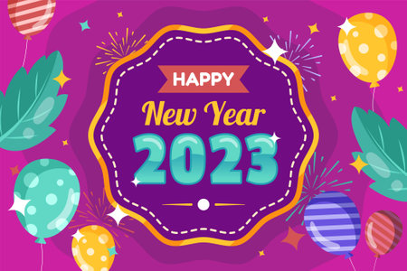 2023 Happy New Year background design