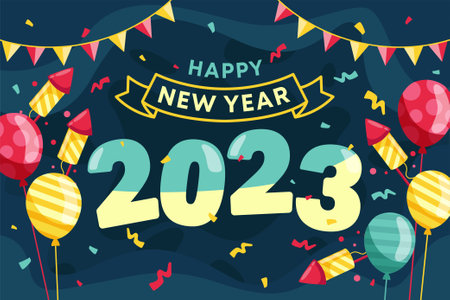 2023 Happy New Year background design