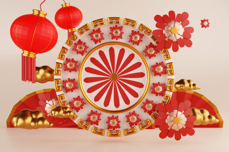 3D Chinese New Year designの写真素材