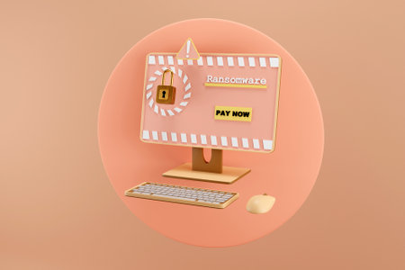 3D ransomware conceptの写真素材