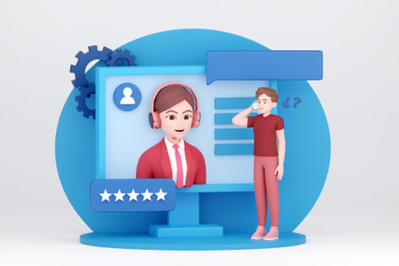 3D customer support concept