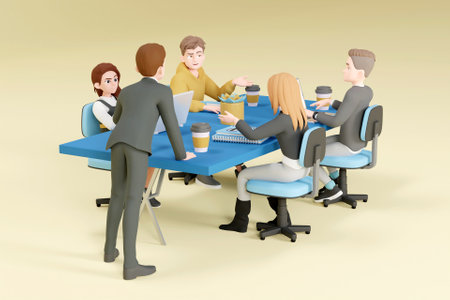 3D people having a meetingの写真素材