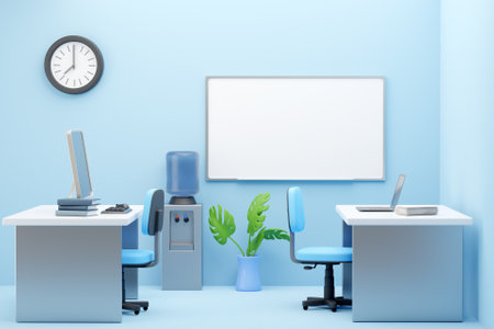 3D modern office interiorの写真素材