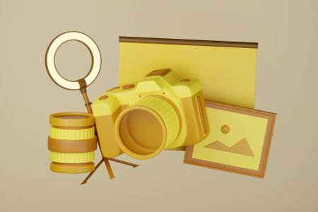 3D photography conceptの写真素材