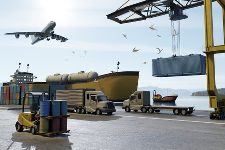 3D cargo shipping concept