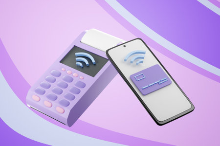 3D NFC payment conceptの写真素材