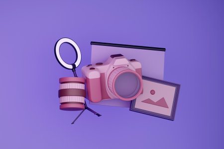 3D photography conceptの写真素材