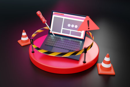 3D computer technical issue conceptの写真素材