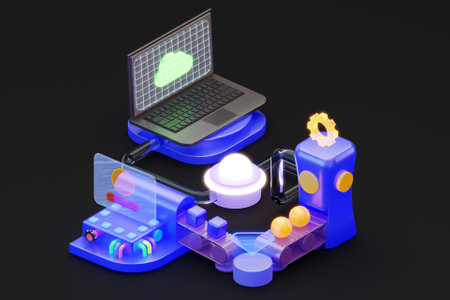 3D computing concept