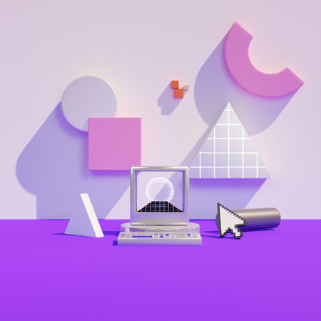 3D computing concept