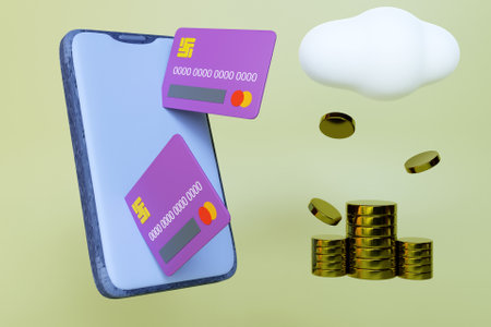 3D mobile payment concept