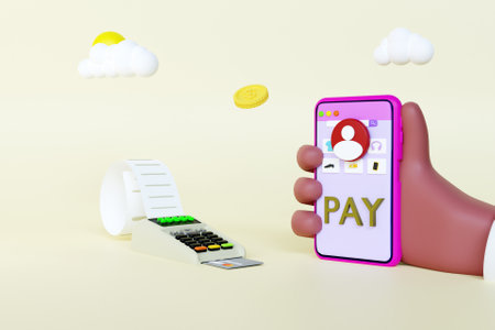 3D mobile payment concept