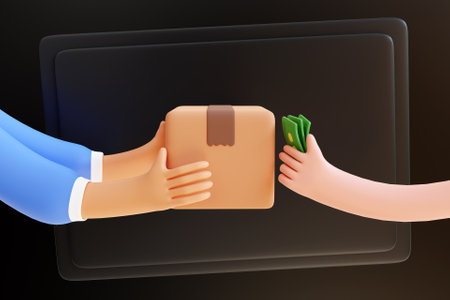 3D Cash on delivery concept
