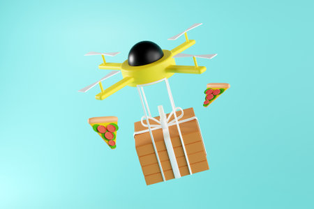 3D drone delivery concept