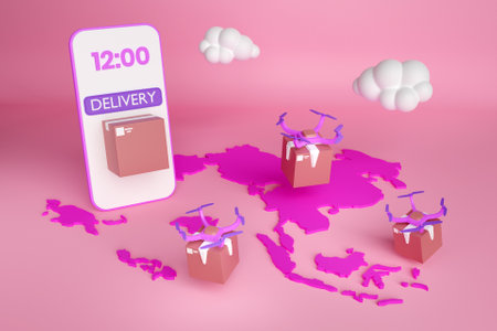 3D drone delivery concept