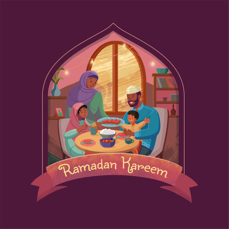 Ramadan Kareem greetingのイラスト素材