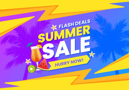 Summer sale posterのイラスト素材