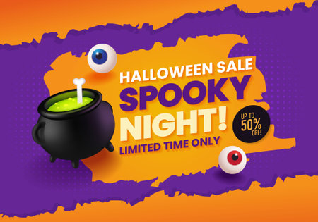 Halloween sale posterのイラスト素材