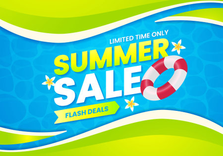 Summer sale posterのイラスト素材