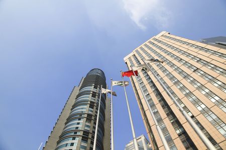 the modern building in shanghai.の写真素材