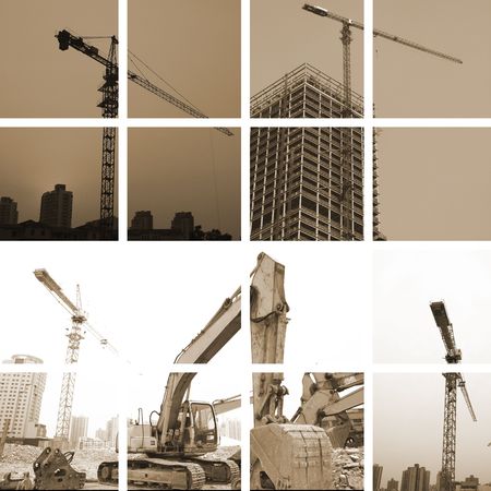 the architecture concept of the scene about the building sites of a city in china.の写真素材