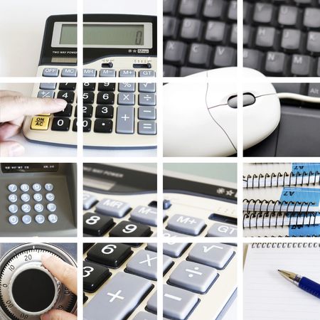 the finance concept with the scene at bank.の写真素材