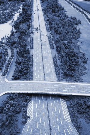 the freeway of a city in china.