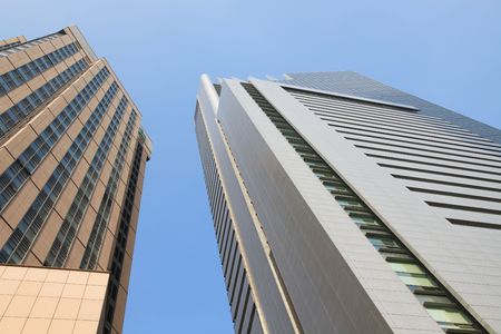 the modern building of the lujiazui financial centre in shanghai china.