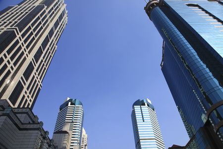the modern building in shanghai.の写真素材