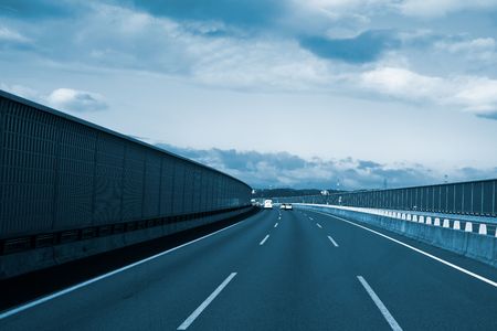 the highroad of a city in japan.