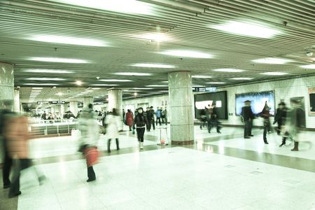 the scene of a subway station.の写真素材