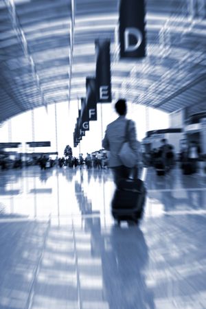 the interior of the pudong airport in shanghai china.のeditorial素材
