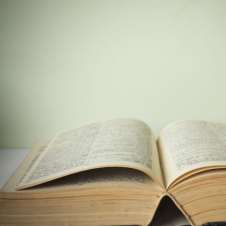 A large stack of old book in home .の写真素材
