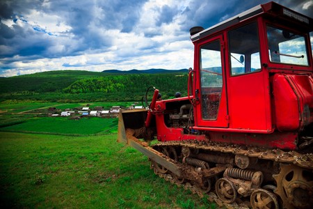 the heavy duty with the clouds background outdoor.の写真素材