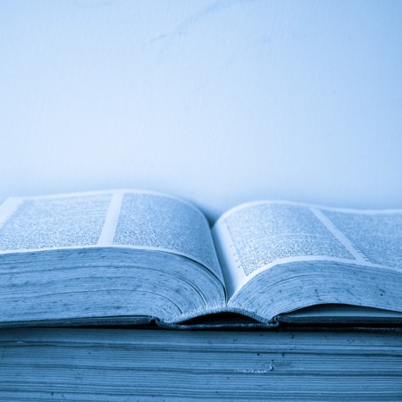 A large stack of old book in home .の写真素材