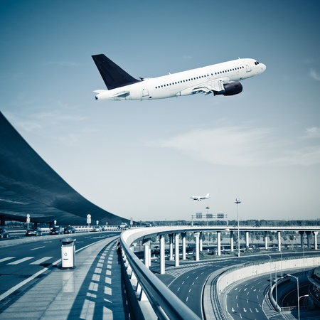 the scene of  T3 airport building in beijing china.のeditorial素材