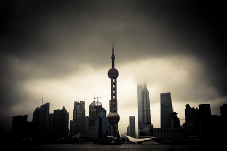 landmark of shanghai china.