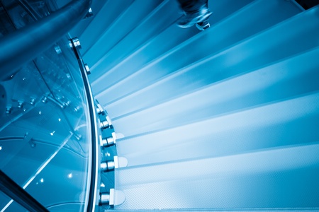 glass stair of a modern office building.の写真素材