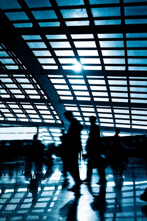 passenger in the shanghai pudong airport.interior of the airport.のeditorial素材
