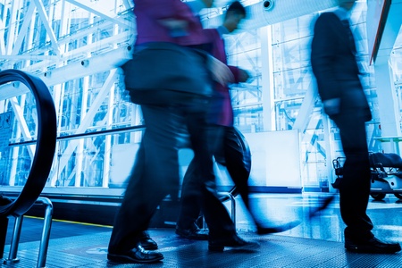 passenger in the shanghai pudong airport.interior of the airport.のeditorial素材
