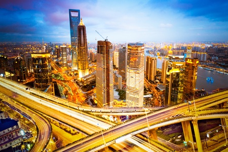 City Scape of the hangzhong china.の写真素材