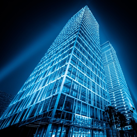 skyline of shenzhen china at night のeditorial素材