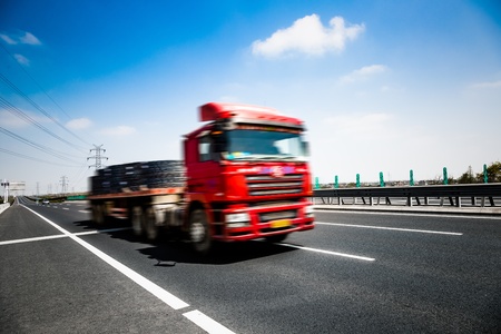 highway and modern bridge of city,blue toned.の写真素材