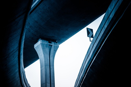 concrete road curve of viaduct in shanghai china outdoor.の写真素材