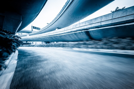 concrete road curve of viaduct in shanghai china outdoor.の写真素材