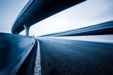 concrete road curve of viaduct in shanghai china outdoor.の写真素材