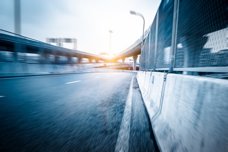 concrete road curve of viaduct in shanghai china outdoor.の写真素材