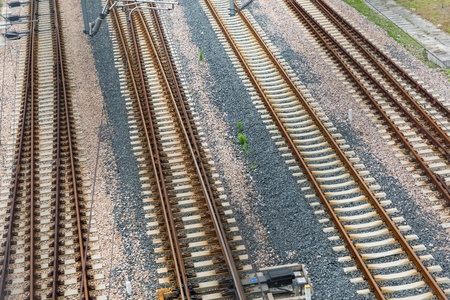 railway to the railway station at china.の写真素材